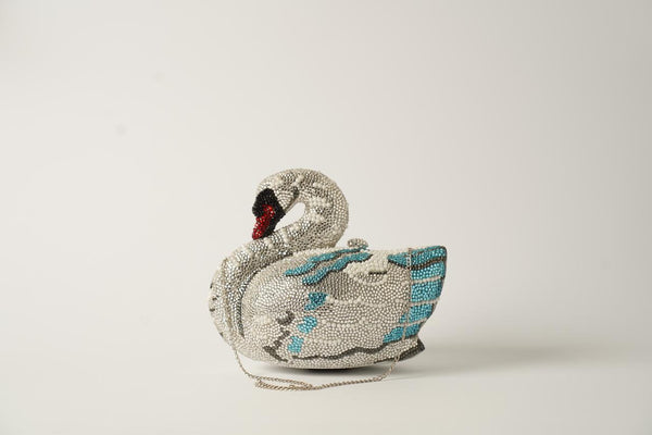 Swan Shaped Crystal Clutch